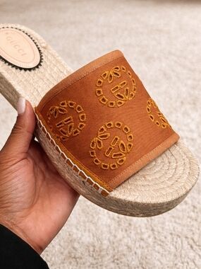 🌟Gucci Espadrille Slide Sandal